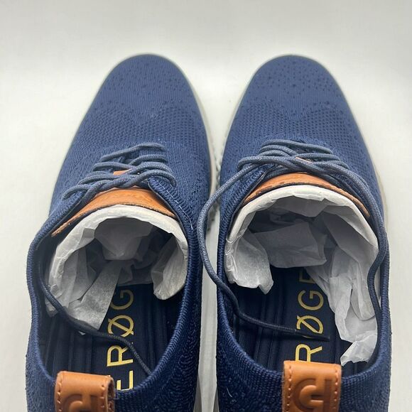 Cole Haan Navy Knit Derby with Tan Accents main image 5